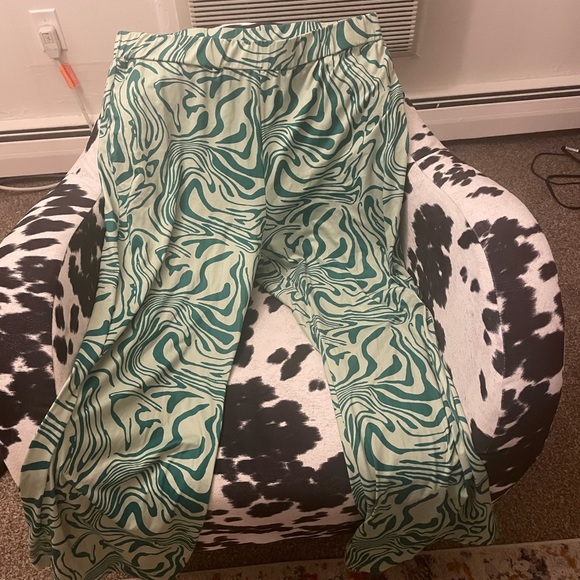 Funky green flare pants - Picture 1 of 1